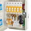 Adiroffice 48 Key Steel Secure Cabinet with Key Lock, White, PK2 ADI681-48-WHI-2pk